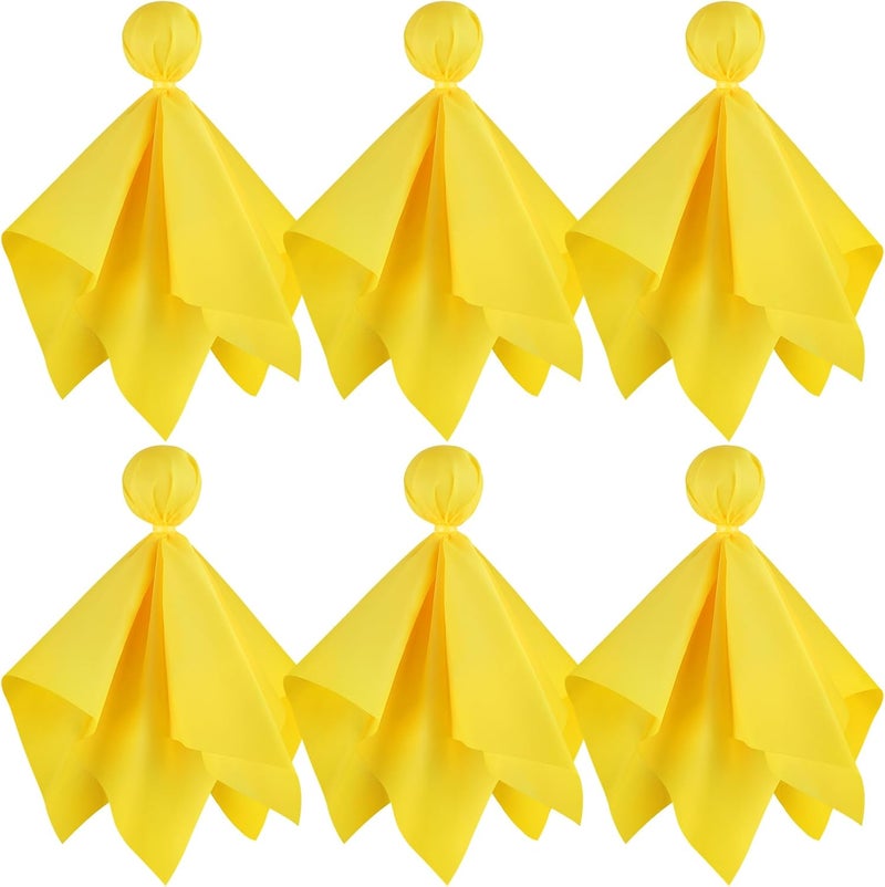 HASITE 6 PCS Yellow Penalty Flag Football Flags, Penalty Flag, Referee Flag, Flags Football Sports Fan Set, Football Games Party Accessory Referee Game Party - Image 1